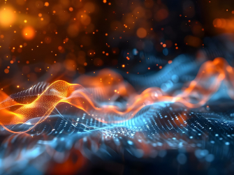 Abstrakte digitale Wellen