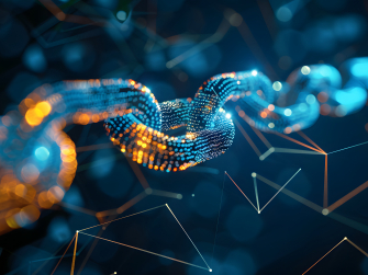 Sicherheitslücke digitale Eisenkette mit Schwachstelle